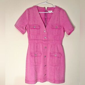 Denim Pink Mini Dress